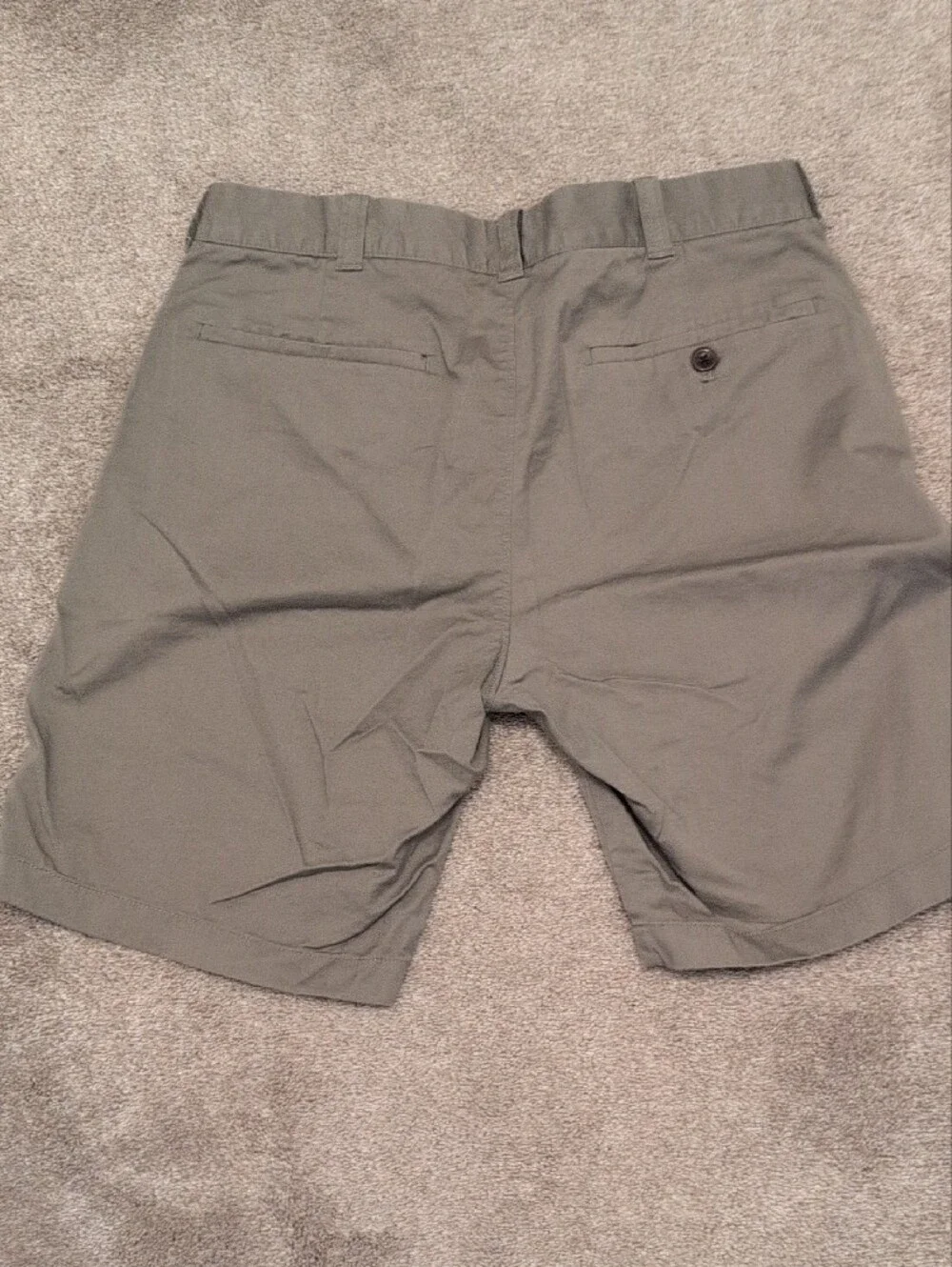 J. Crew Men's Olive Green/Brown Flat-Front Chino Shorts